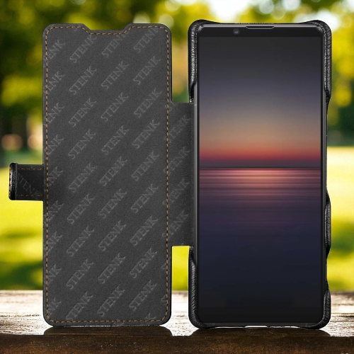 чехол-книжка на Sony Xperia 1 II Черный Stenk Premium фото 2