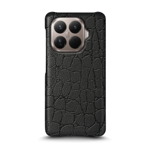 Кожаная накладка Stenk Reptile Cover для Xiaomi 15T Pro Чёрная