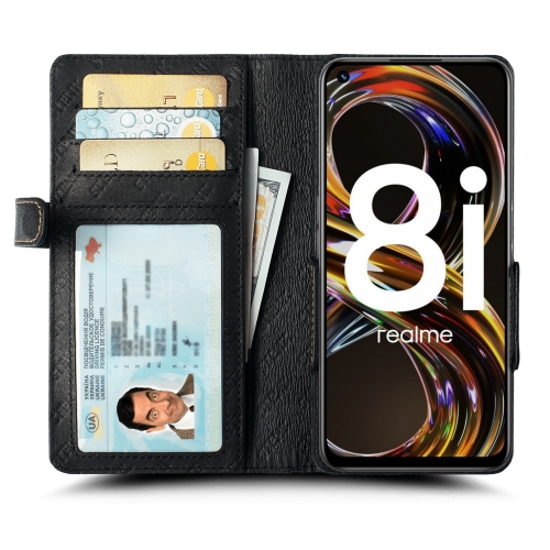 чохол-книжка на Realme 8i Чорний Stenk Wallet фото 2