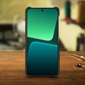 Шкіряна накладка Stenk Cover для Xiaomi 13 Чорна