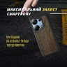 Кожаная накладка Stenk WoodBacker для Xiaomi Poco M6 Pro 4G Чёрная