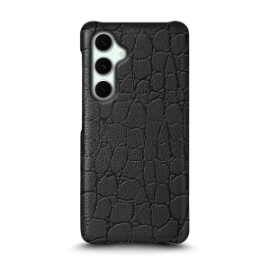Кожаная накладка Stenk Reptile Cover для Samsung Galaxy S24 FE Черный