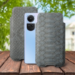 Футляр Stenk Sportage Python для OPPO Reno10 Серый