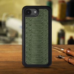 Накладка Stenk ExBacker Python Scales Apple iPhone 16e Оливковий