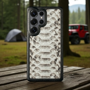 Накладка Stenk ExBacker Python Scales для Samsung Galaxy S25 Ultra Натуральний