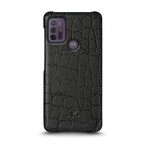 Шкіряна накладка Stenk Reptile Cover для Motorola Moto G10 Чорна