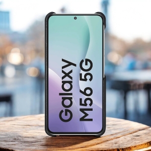 Кожаная накладка Stenk Reptile Cover для Samsung Galaxy M56 Черный