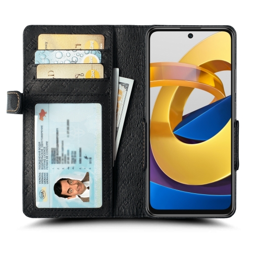 чехол-книжка на Xiaomi Poco M4 Pro 5G Черный Stenk Wallet фото 2