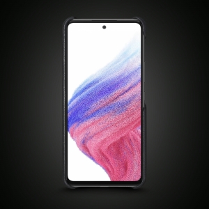 Кожаная накладка Stenk WoodBacker для Samsung Galaxy A53 5G Чёрная