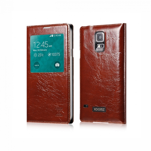 чохол-книжка на Samsung Galaxy S5 Duo (G900F) Коричневий Xoomz Сняты с производства фото 1