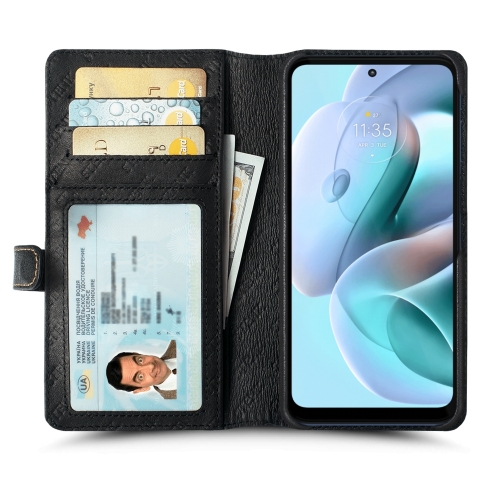 чехол-кошелек на Motorola Moto G41 Черный Stenk Premium Wallet фото 2