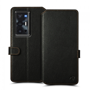 Чехол книжка Stenk Premium Wallet для Vivo X70 Pro Plus Чёрный
