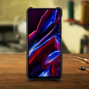 Шкіряна накладка Stenk Cover для Xiaomi Poco X5 Чорна