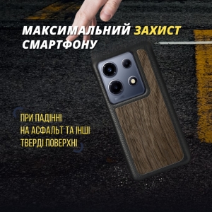 Шкіряна накладка Stenk WoodBacker для Infinix Note 30 VIP Чорний