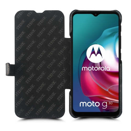 чехол-книжка на Motorola Moto G30 Черный Stenk Premium фото 2