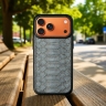 Шкіряна накладка Stenk ExBacker Python Scales для Apple iPhone 17 Pro Max Сірий