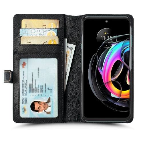 чехол-кошелек на Motorola Edge 20 lite Черный Stenk Premium Wallet фото 2
