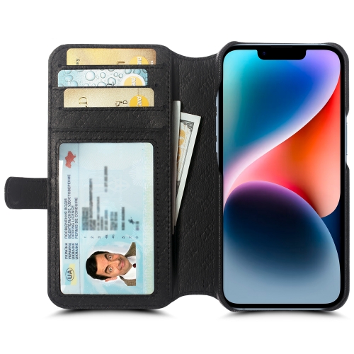 чохол-гаманець на Apple iPhone 14 Чорний Stenk Premium Wallet фото 2