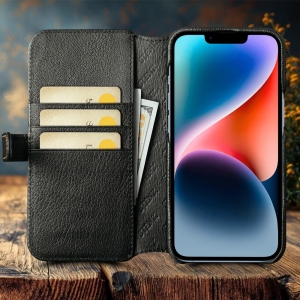 Чехол-портмоне Stenk Premium Wallet для Apple iPhone 14 Чёрный
