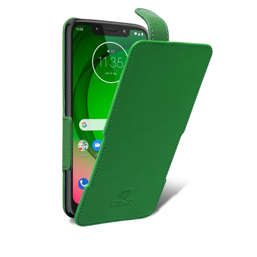 чехол-флип на Motorola Moto G7 Play Зелёный Stenk Prime фото 2