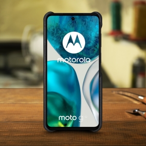 Шкіряна накладка Stenk Cover для Motorola Moto G52 Чорна