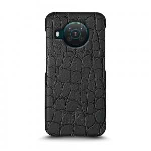Шкіряна накладка Stenk Reptile Cover для Nokia X10 Чорна