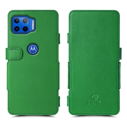 чехол-книжка на Motorola Moto G 5G Plus Зелёный Stenk Prime фото 1