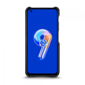 Кожаная накладка Stenk Reptile Cover для ASUS Zenfone 9 Чёрная