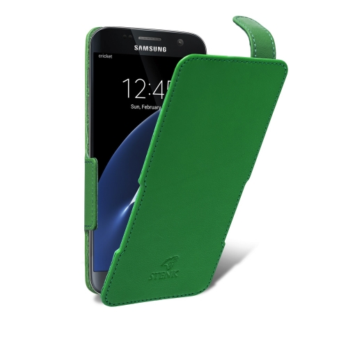 чехол-флип на Samsung Galaxy S7 Зелёный Stenk Prime фото 2