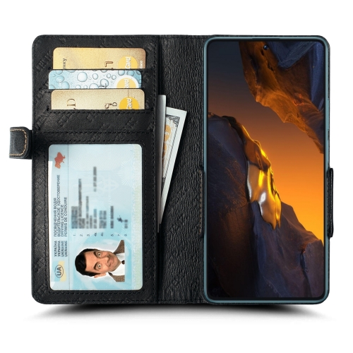 чехол-книжка на Xiaomi Poco F5 Черный Stenk Wallet фото 2