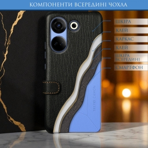 Чехол книжка Stenk Premium для TECNO Camon 20 Pro Чёрный