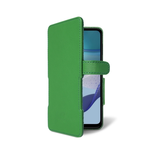 чехол-книжка на Motorola Moto G (2023) Зелёный  Prime фото 2