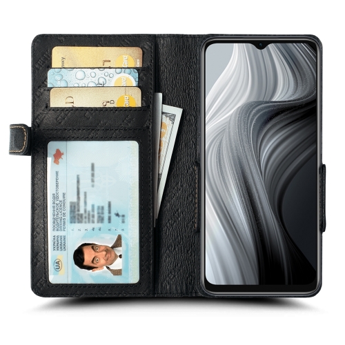 чехол-книжка на Realme 10T Черный Stenk Wallet фото 2