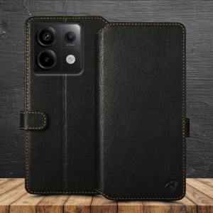 Чехол книжка Stenk Premium Wallet для Xiaomi Redmi Note 13 Pro 5G Чёрный