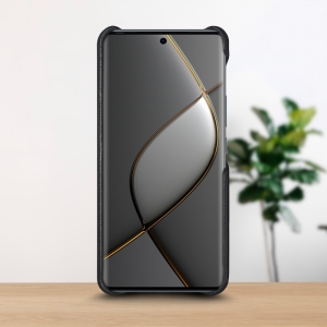 Шкіряна накладка Stenk WoodBacker для TECNO Spark 20 Pro Plus Чорна