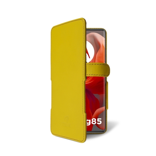 чехол-книжка на Motorola Moto G85 Желтый  Prime фото 2