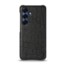 Кожаная накладка Stenk Reptile Cover для Samsung Galaxy S25 Черный