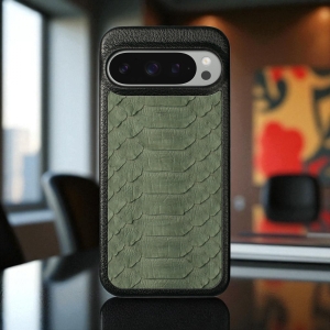 Накладка Stenk ExBacker Python Scales для Pixel 9 Pro XL Оливковий