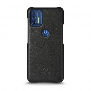 Кожаная накладка Cover для Motorola Moto G9 Plus Чёрная