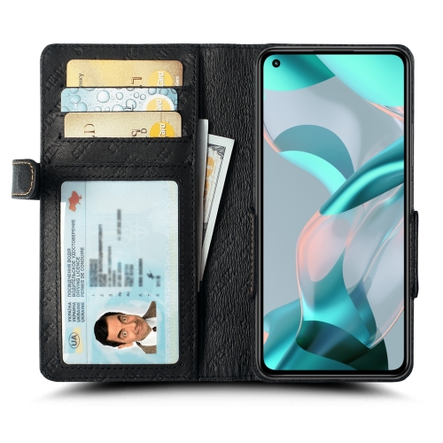чехол-книжка на Xiaomi 11 Lite 5G NE Черный Stenk Wallet фото 2