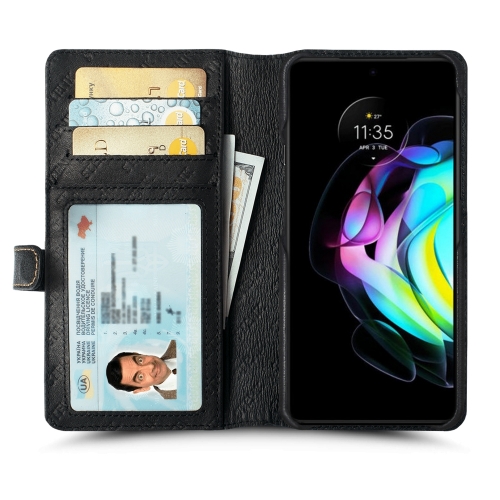 чехол-кошелек на Motorola Edge 20 Черный Stenk Premium Wallet фото 2