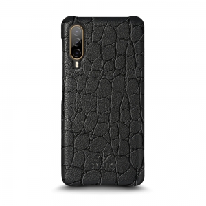 Кожаная накладка Stenk Reptile Cover для HTC Desire 22 Pro Чёрная