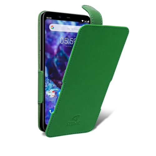 чехол-флип на Nokia 5.1 Plus Зелёный Stenk Prime фото 2