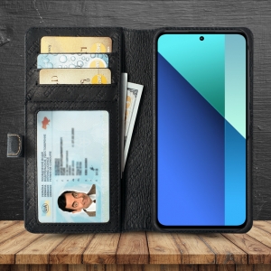 Чехол-портмоне Stenk Premium Wallet для Xiaomi Redmi Note 13 4G Чёрный