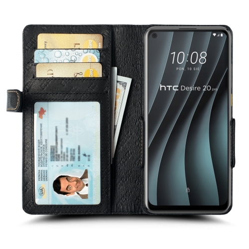 чехол-книжка на HTC Desire 20 Pro Черный Stenk Wallet фото 2