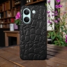 Кожаная накладка Stenk Reptile Cover для Xiaomi Poco X8 Pro Черный