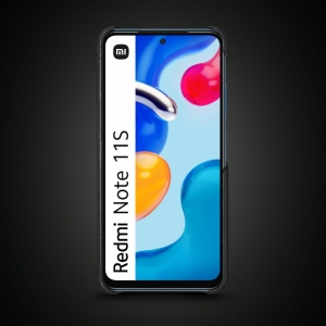 Кожаная накладка Stenk WoodBacker для Xiaomi Redmi Note 11S Чёрная