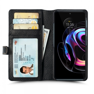 Чохол книжка Stenk Premium Wallet для Motorola Edge 20 Pro Чорний