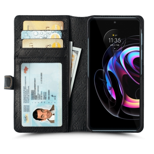 чехол-кошелек на Motorola Edge 20 Pro Черный Stenk Premium Wallet фото 2