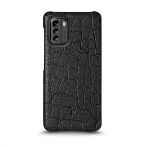 Шкіряна накладка Stenk Reptile Cover для Nokia G60 Чорна